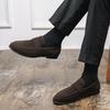 Fashion New Spring Casual Nubuck Leather Suede Loafer Shoes Mens Soft Trends Nightclub Shoes Business Dating Loafers Formal Party Shoes