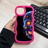 Day of the Dead Wavy Edge TPU Mobile Phone Case for iPhone 17 16 15 14 13 12 11 Air Pro Max Plus Colorful Cover