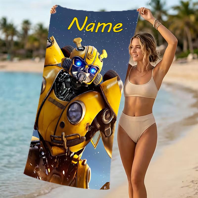 Customizable personalized beach towels Bumblebee themed designs.Suitable for the beach, yoga, sports;ideal as beach accessories