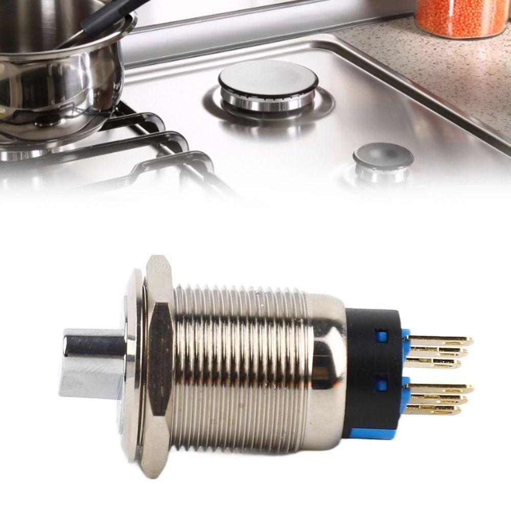 19mm Rotary Changeover Stainless Steel 3 Pin And 2 Level/6 Pin And 3 Level Selector Switch IP67 Waterproof