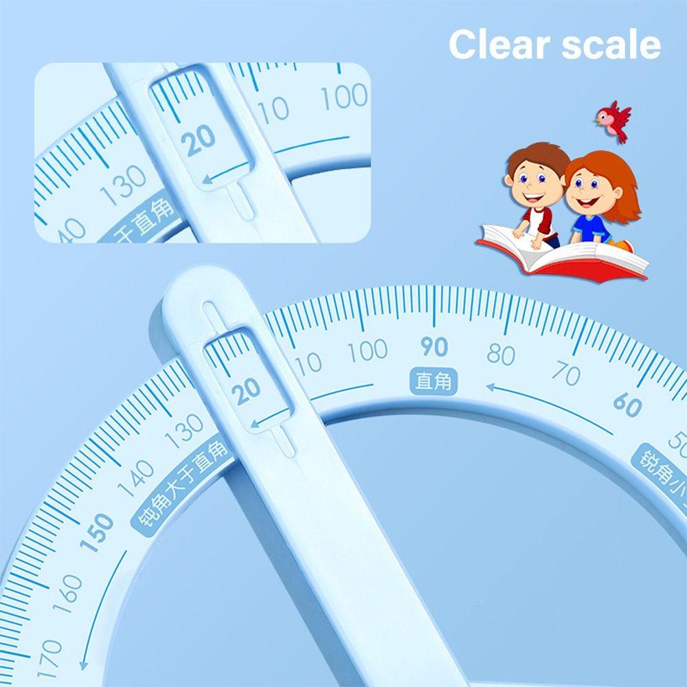 Пластиковый транспортир-указатель 360 градусов, искатель угла поворота, креативная линейка для занятий, студенты