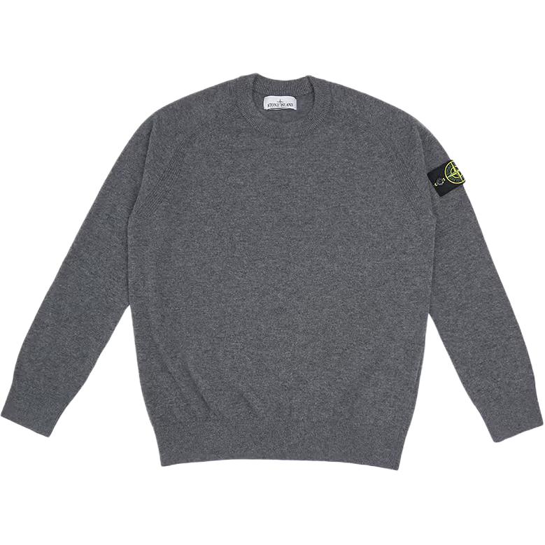 STONE ISLAND Logo Loose Fit Crew Neck Long Sleeve Sweater Men Sweater K1S155100045S00B4-V0M65