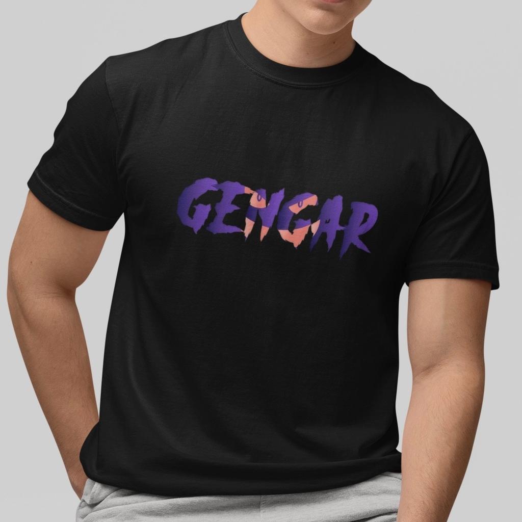 Футболка Gengar Крутая графическая футболка Дизайн монстра призрачного типа Унисекс Повседневный топ Подарок