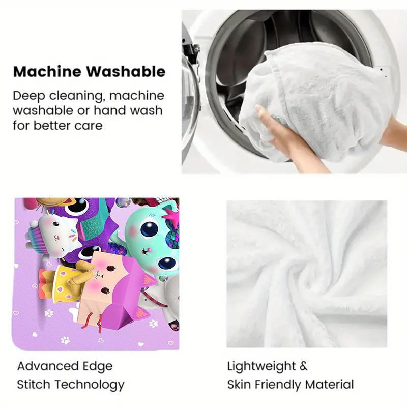 Gaby'S Bubble House 2D Flat Pattern Flannel Blanket High quality All Seasons Warmth and Comfort Perfect for Christmas Gifts.MMT0918046