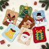 Coral Fleece Santa Claus Hand Towel Water Absorption Cleaning Dishcloths Hanging Wipes  Xmas Decor