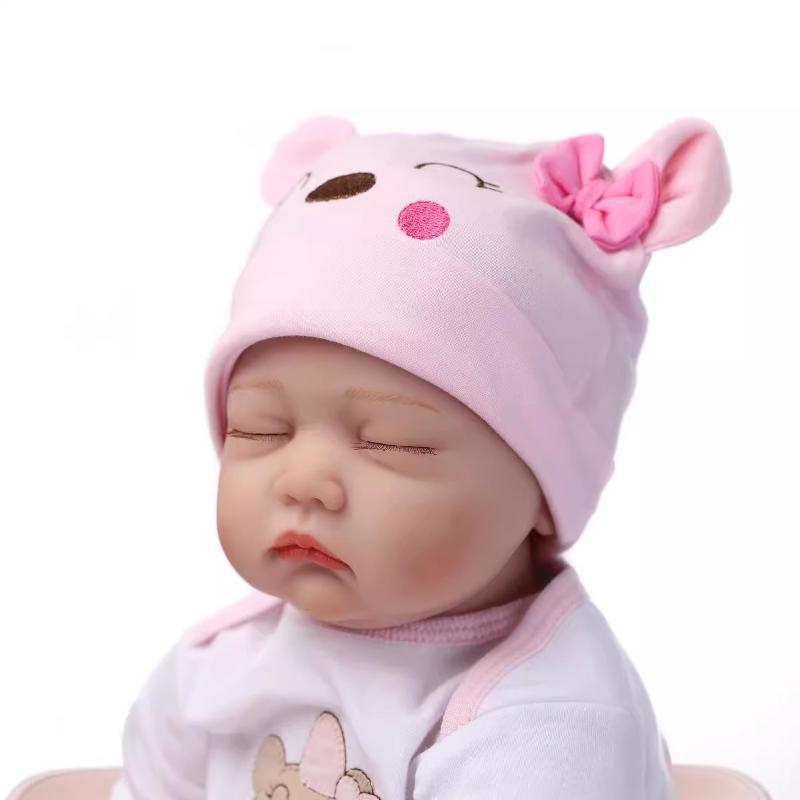 Милые пухлые спящие куклы-реборн для малышей, мягкое тканевое тело, реалистичная имитация куклы с укорененным мохером, реалистичные куклы-реборн для детей от 3 лет