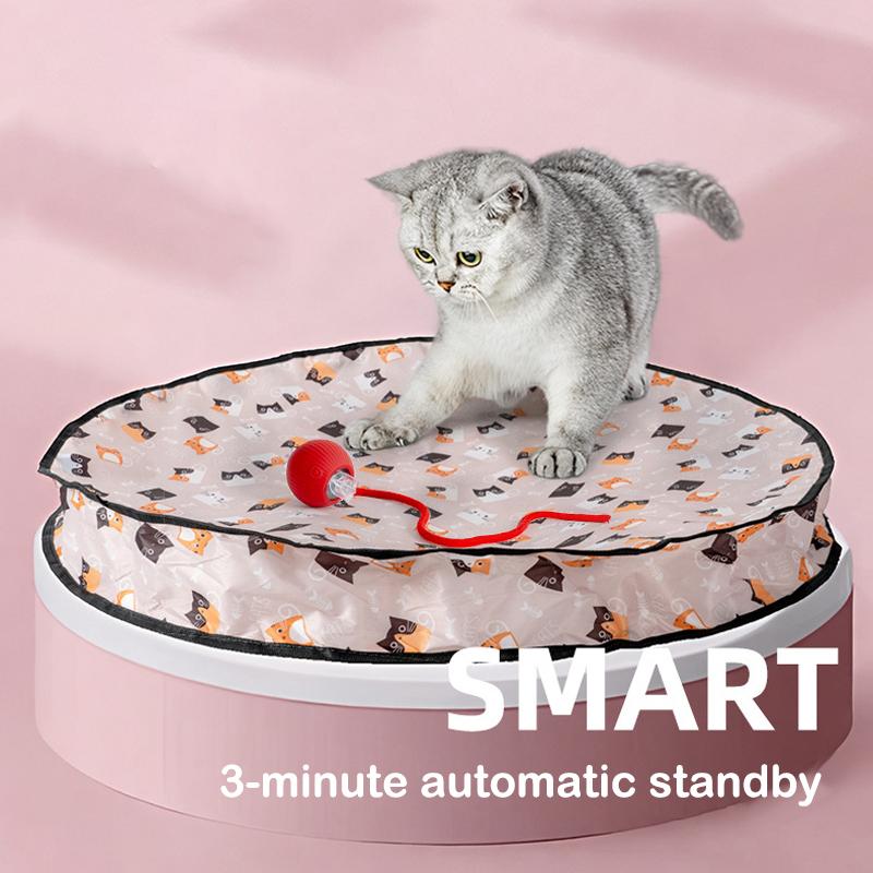 Интерактивные игрушки для кошек, мяч, быстро катящийся в мешочке, прятки, игрушка для котят, активируемая движением, интерактивная игрушка для кошек для помещений