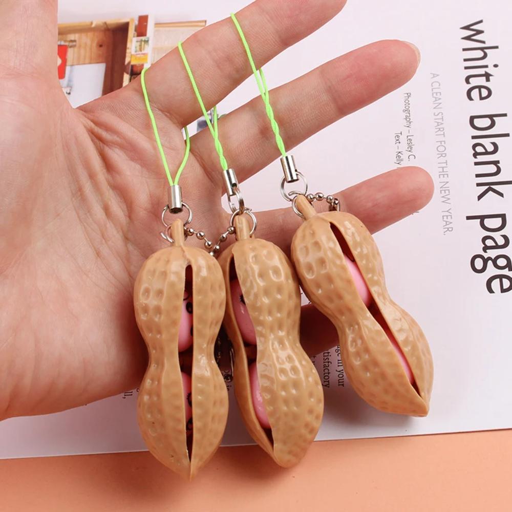 Anti-stress Anti-stress Fidget Toy Gifts Peanut Pendant New Peanut Key Chain