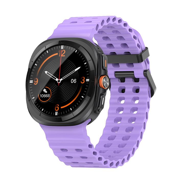 Морской ремешок для Samsung Galaxy Watch ultra Ремешок 47 мм Аксессуары Двухцветный Спортивный силиконовый Браслет Galaxy Watch 7 ultra Ремешки