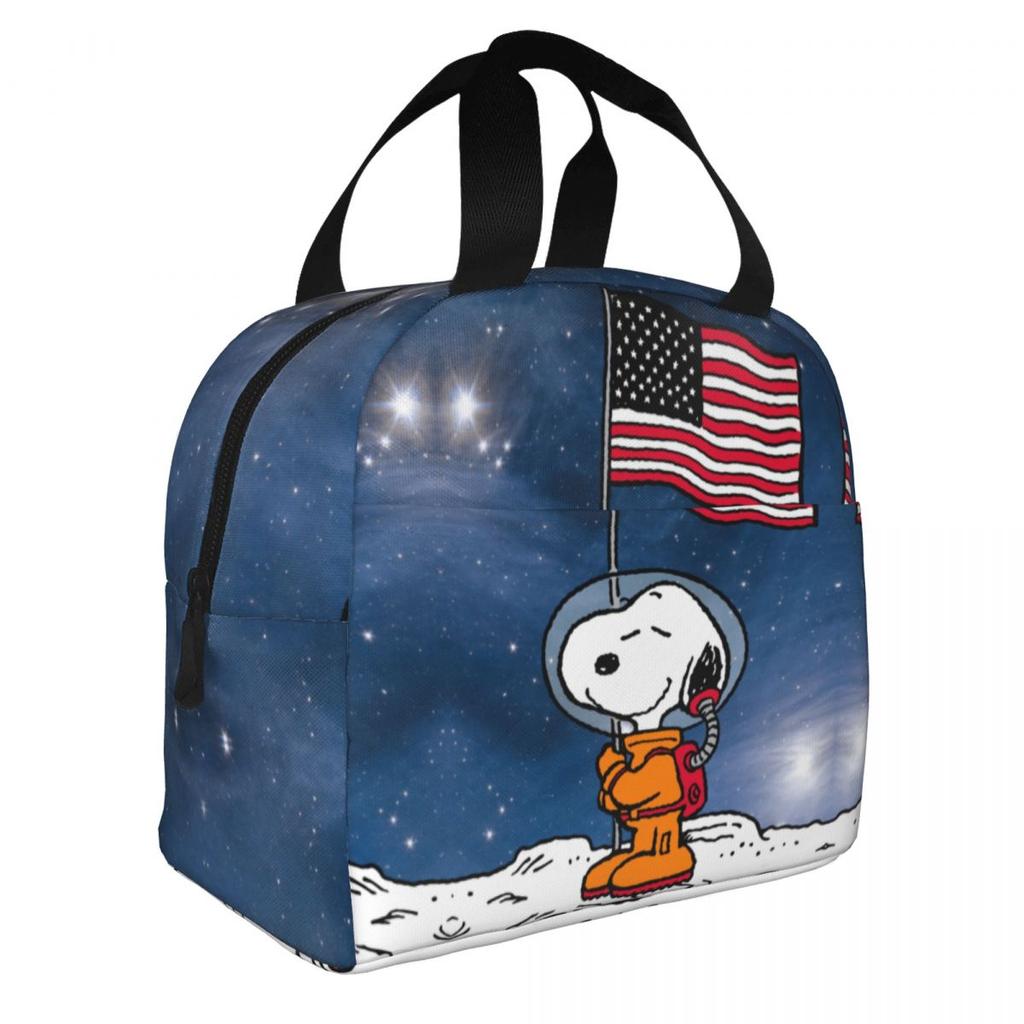 Cute Dog Pattern Insulated Lunch Bag Portable Thermal Tote For Work Picnic Meal Container
