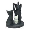 Милая Фигурка Кошачьей Семьи, 3D-печатная Скульптура Родителей-Кошек и Котенка, Современное Настольное Украшение с Кошкой, Подарок для Любителей Кошек