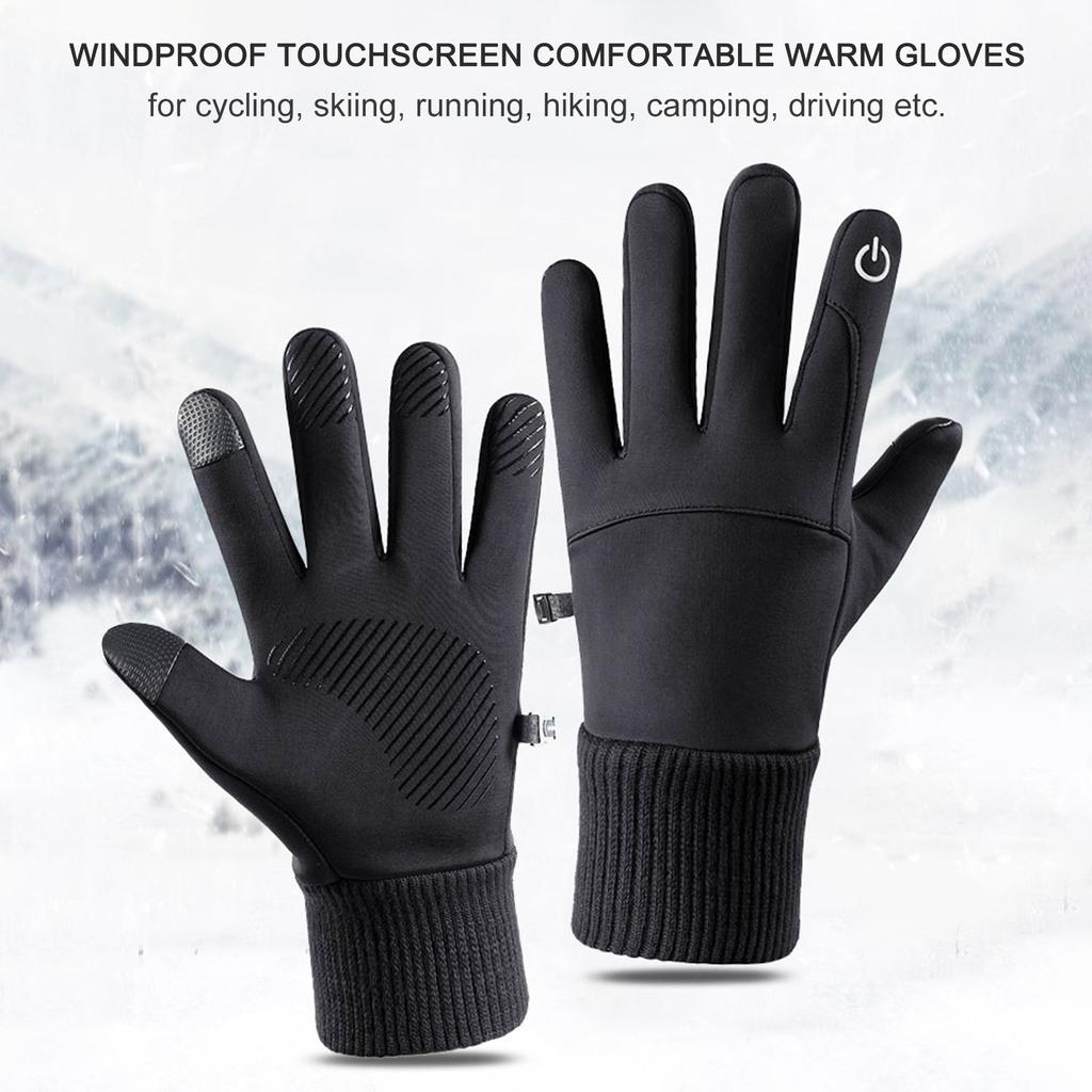 Winter Warm Gloves Fleece Windproof Waterproof Touchscreen Sports Cycling Skiing Bicycle Outdoor Work Gloves