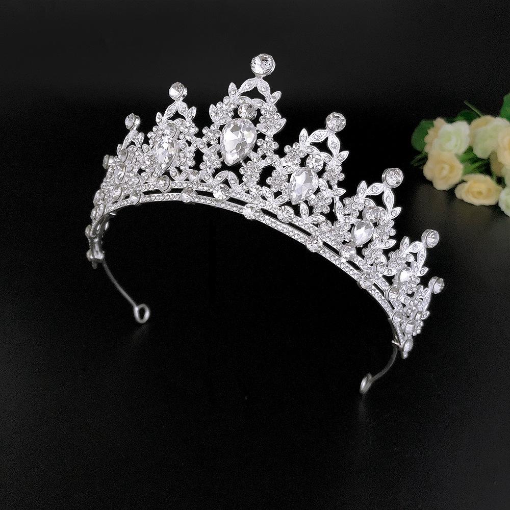 Noble Crystal Sparkling Diamond Bridal Tiara Alloy Crown Wedding Tiara  Hair Accessories  Banquet Evening Hair Tiara