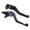 HONDA Aluminum Short Brake Clutch Lever, 6 Levels Adjustment, Fits CB400SF, Rebble 250 / 500, NC700S/X, Etc. H01 Black (Blue)