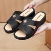 WTEMPO Hollow-out Large Size Solid Color Casual Single Slippers Non-slip Soft Thick Heel Versatile Sandals Shoes