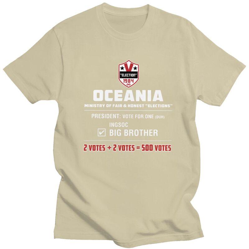 George Orwell 1984 Election Dystopian Big Brother TShirt 100 Cotton Tee Tops Summer Round Neck Tshirts Casual Short Sleeve