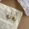 Серьги для женщин Минималистичные с матовыми круглыми узлами, Модные металлические свисающие украшения для ушей
