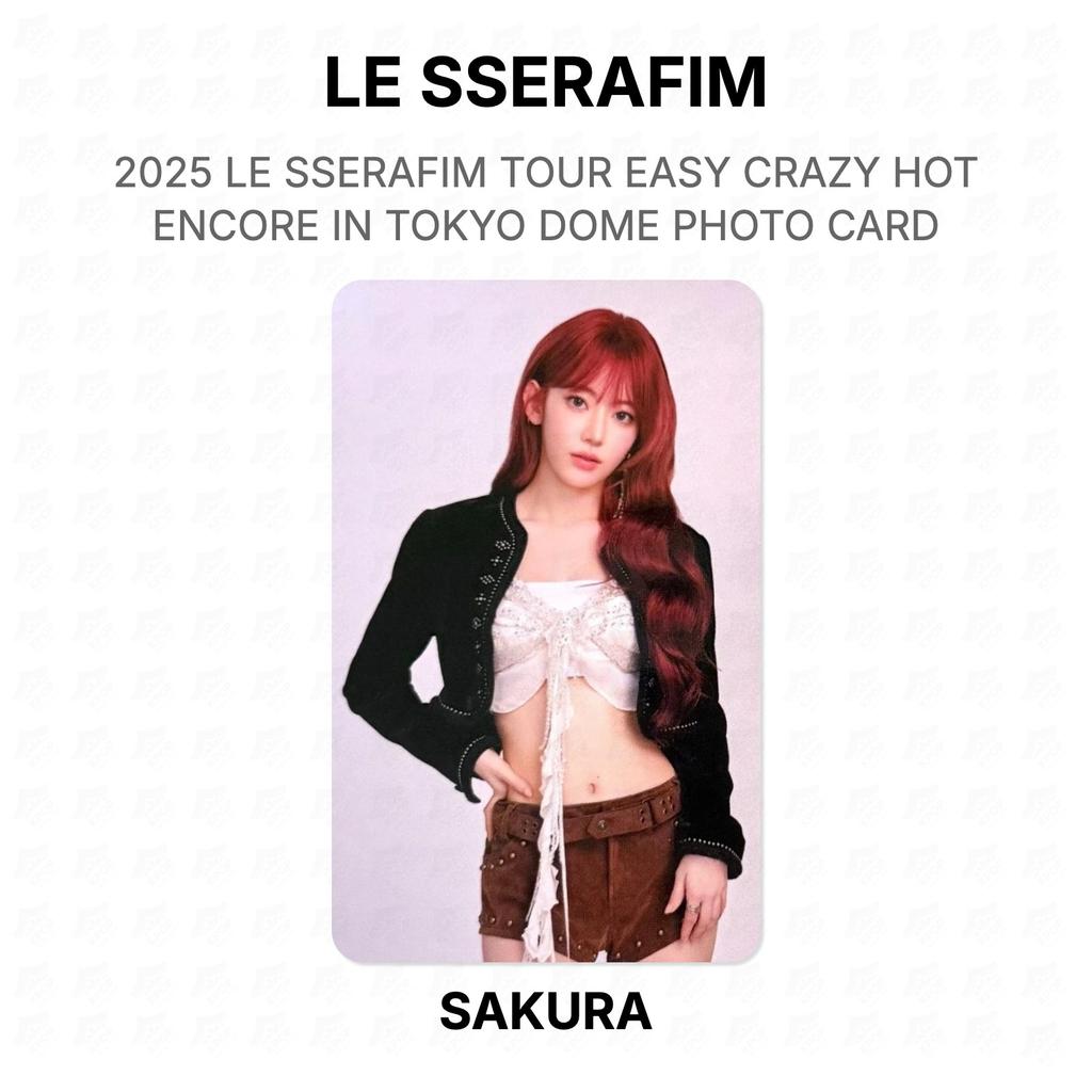 LE SSERAFIM 2025 LE SSERAFIM ТУР EASY CRAZY HOT Encore В TOKYO DOME ФОТОКАРТОЧКА Официальная фотокарточка