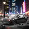 1/18 Dodge Challenger SRT Hellcat Сплав Трассовый Гоночный Автомобиль Модель Металлический Мускулистый Спортивный Автомобиль Модели Транспортных Средств Звук Свет Детские Игрушки Подарок