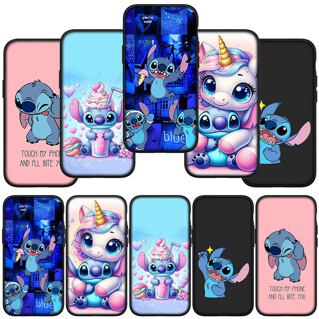 Phone Case for iPhone 17 16 15 Plus X XR 16E Huawei P30 P20 Lite Redmi Note 14 12 11 13 Pro Max OPPO A60 A80 A40 A18 A38 Blue Lilo Stitch Lovely Cover
