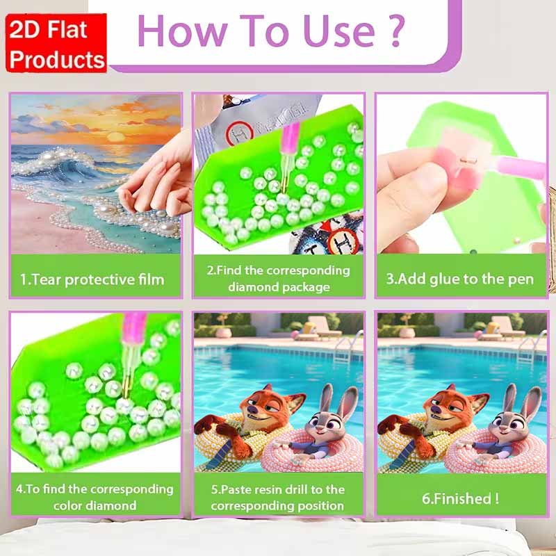 Disney Жемчужная Живопись Зверополис Ручная Работа DIY Жемчужные Камни Картины Поделки Особая Форма Домашнее Украшение Стен