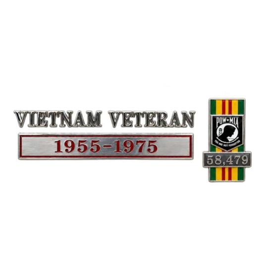 Rust Proof Military Car Emblem Veteran Emblem, Metal Gulf War Service Badge for Truck SUV, Soldier Tribute Sticker Rustproof Auto Decal