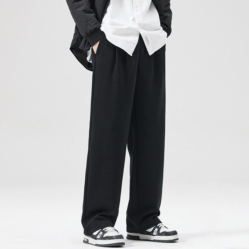 LKTM Мужские повседневные прямые брюки на весну/осень - Простые, свободные, высококачественные и универсальные