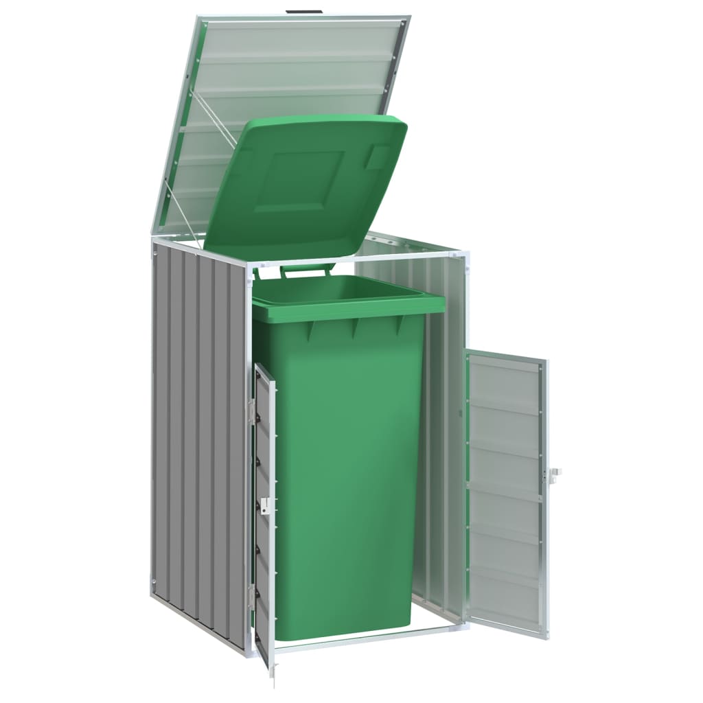 1 Ton Waste Bin Enclosure Gray 72 x 81 x 115 cm Steel
