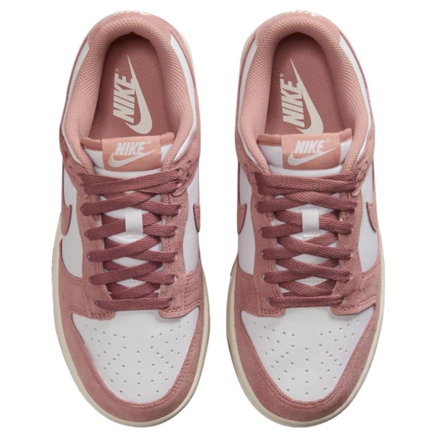 Nike Dunk Нескользящие Износостойкие Низкие Кеды для Скейтборда Женские Белые Розовые