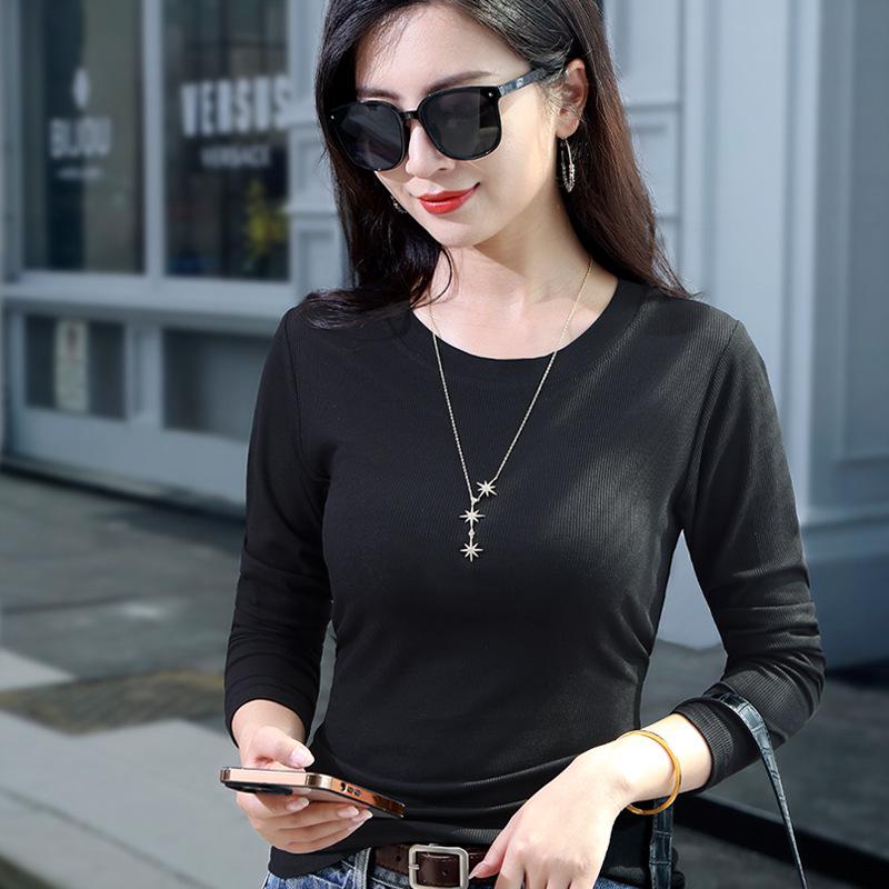 Корейский облегающий свитер с высоким эластичным плетением из хлопка с длинным рукавом и полуводолазкой для женщин - весенний выпуск