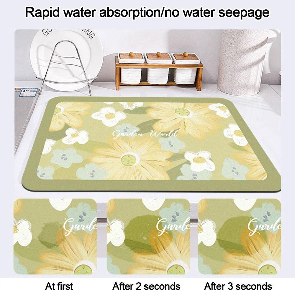 Foldable Dining Pad Kitchen Placemat Tableware Mat Fashion Drying Mats Bathroom Countertop Mat