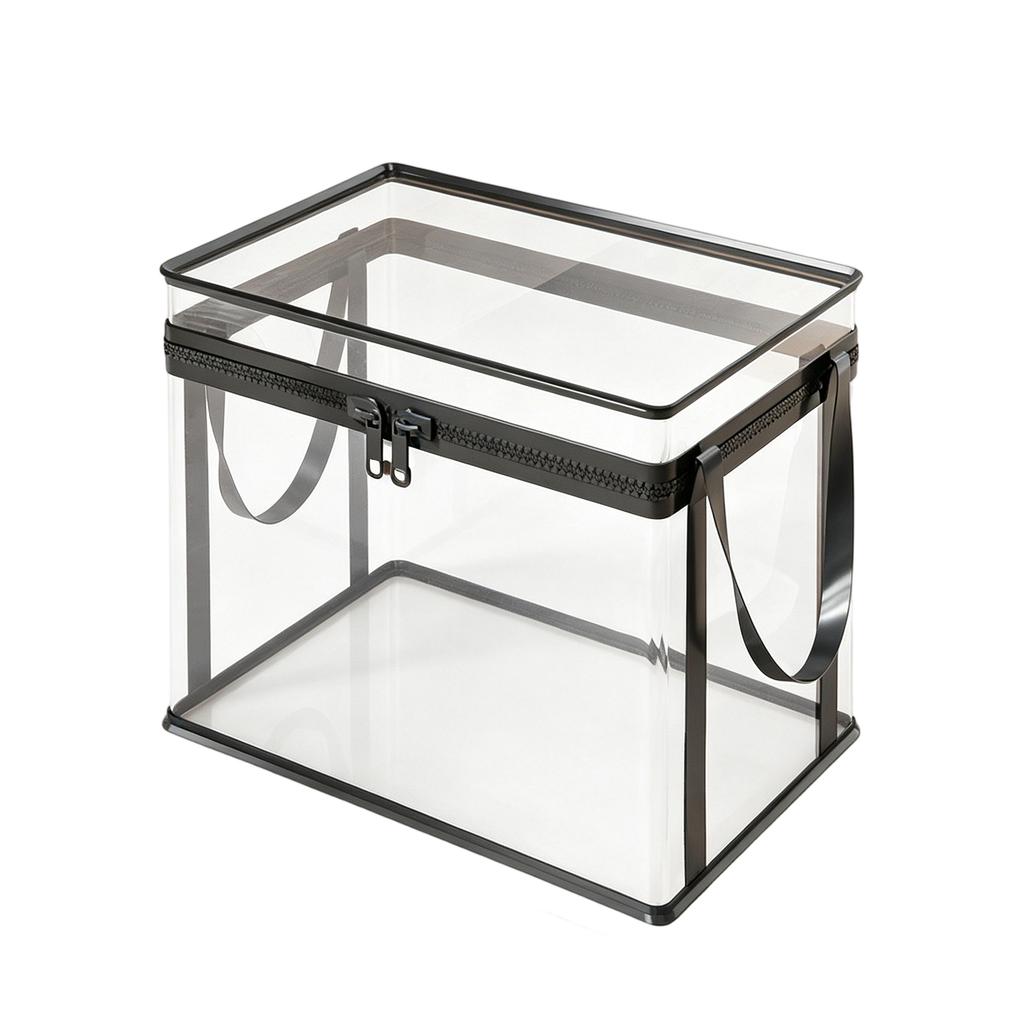 3-Pack Clear Clothes Storage Boxes, Large Size Transparent , Thickened Plastic for Closet Organization