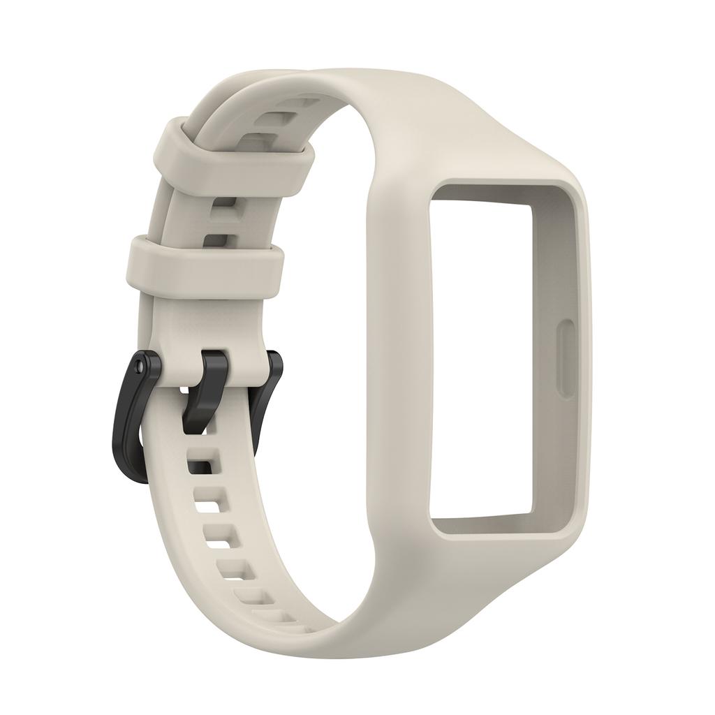 Ремешок для Honor Band 6 Силиконовый Спортивный Ремешок для Часов Черная Стальная Пряжка Браслет для Huawei Band 7/6 с Защитой Рамки Часов