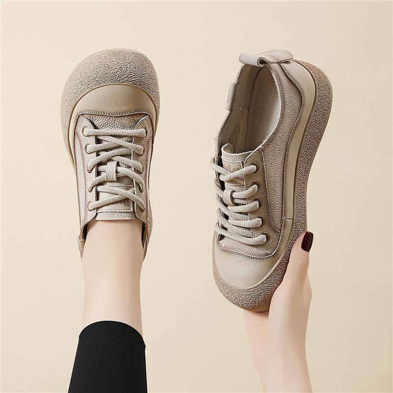 Женские повседневные кожаные кроссовки Весенне-осенние ретро-кроссовки Обувь для путешествий Обувь на все случаи жизни