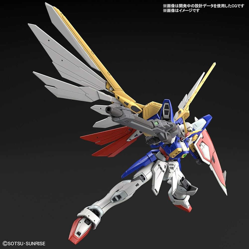 Bandai Spirits RG Gundam Wing Масштабная модель 1/144 Набор для сборки Предварительно окрашенный Требуется сборка Пластиковая модель