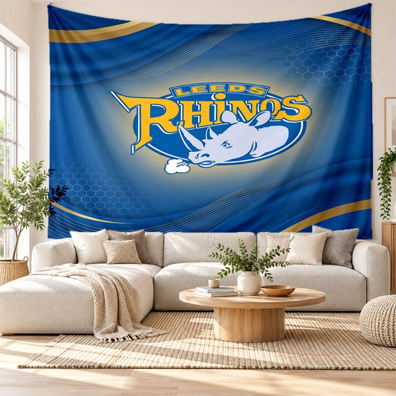 Leeds Rhinos Wall Tapestry, Soft Fabric Wall Hanging, Decorative Backdrop For Bedroom Home Wall Art