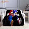 Модная плед-одеяло Mario Bros Аниме Фланелевый плед для кровати Мягкое 3D-печатное мультяшное покрывало Диван Путешествия Кемпинг Детское одеяло