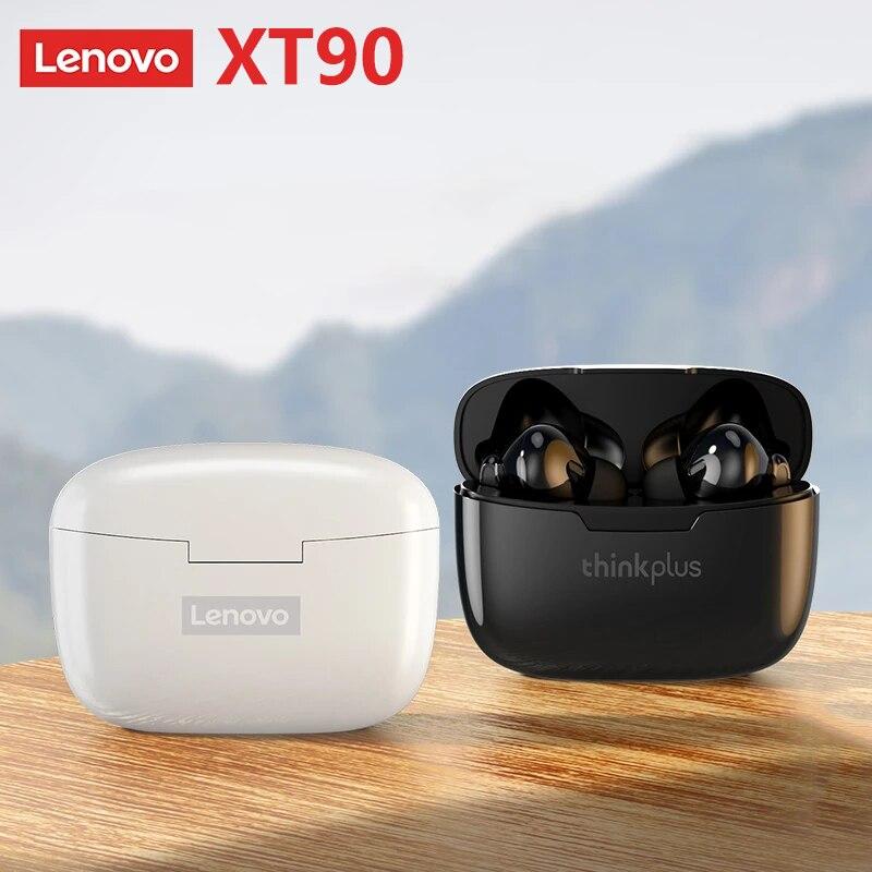 Lenovo Наушники XT90 TWS Bluetooth 5.0 True Wireless Наушники с сенсорным управлением Спортивная гарнитура с защитой от пота Наушники-вкладыши с микрофоном Зарядный чехол емкостью 300 мАч