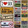 Coffee Zone Metal Sign Cold Beer Sign Home Bar Pub Cafe Wine Wall Decor Retro Tin Sign Crafts Car Art Plate Plaques Painting