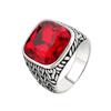 Big Stone Pattern Rings for Men Jewelry Cool Gold-Color Party Jewelry Male