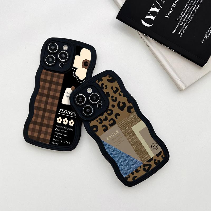 Чехол для телефона в форме волны для Vivo V23e Y35 Y02 Samsung A53 A52 S23 Ultra Realme C55 C53 Redmi Note 12 Note 11 Pro IPhone Tecno Spark, мягкий силиконовый чехол