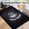Custom Text Printed Rug Aberdeen FC Non Slip Floor Carpet For Home Room Decor