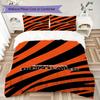 Cincinnati Bengals Pattern Bedding uilt Set uilt Cover Pillowcase Home Decoration Birthday Gift (1*duvet cover + 2*pillowcase without core)