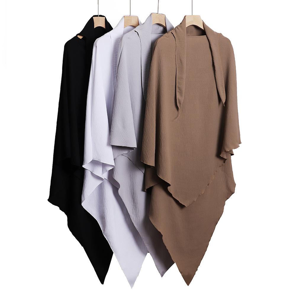 2025 Ледяной шелк Мятый Женский платок на голову Ближний Восток Индонезия Малайский Хиджаб Шарф Шаль Партия