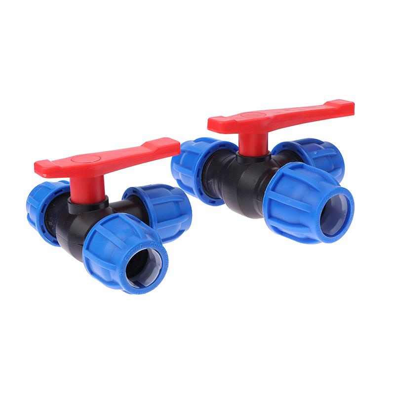 20/25/32 мм ПЭ 3-ходовой шаровой клапан трубка водопроводная вода разделитель пластиковый быстроразъемный клапан соединитель фитинги для полива воды трубы