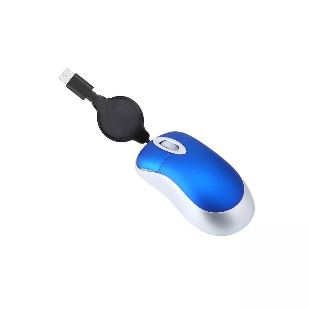 Mini Wired Mouse Retractable Cable Retractable Mouses Creative USB C Mouse