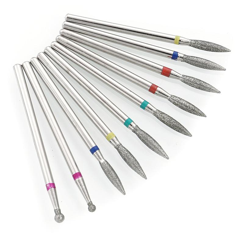 Алмазные сверла для ногтей, вращающиеся электрические фрезы для педикюра, маникюра, пилочки для кутикулы, инструменты для ногтей, аксессуары