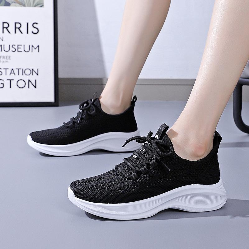 Flying woven shoes summer tide breathable single net fashion sports leisure lightweight comfortable shoes flat-soled soft-soled shoes running shoes