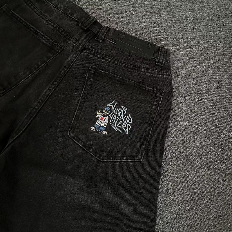 ZYLLO Новая Ретро Мода Y2K Харадзюку Хип-хоп Джинсовые Шорты Уличный Дизайн Мужские