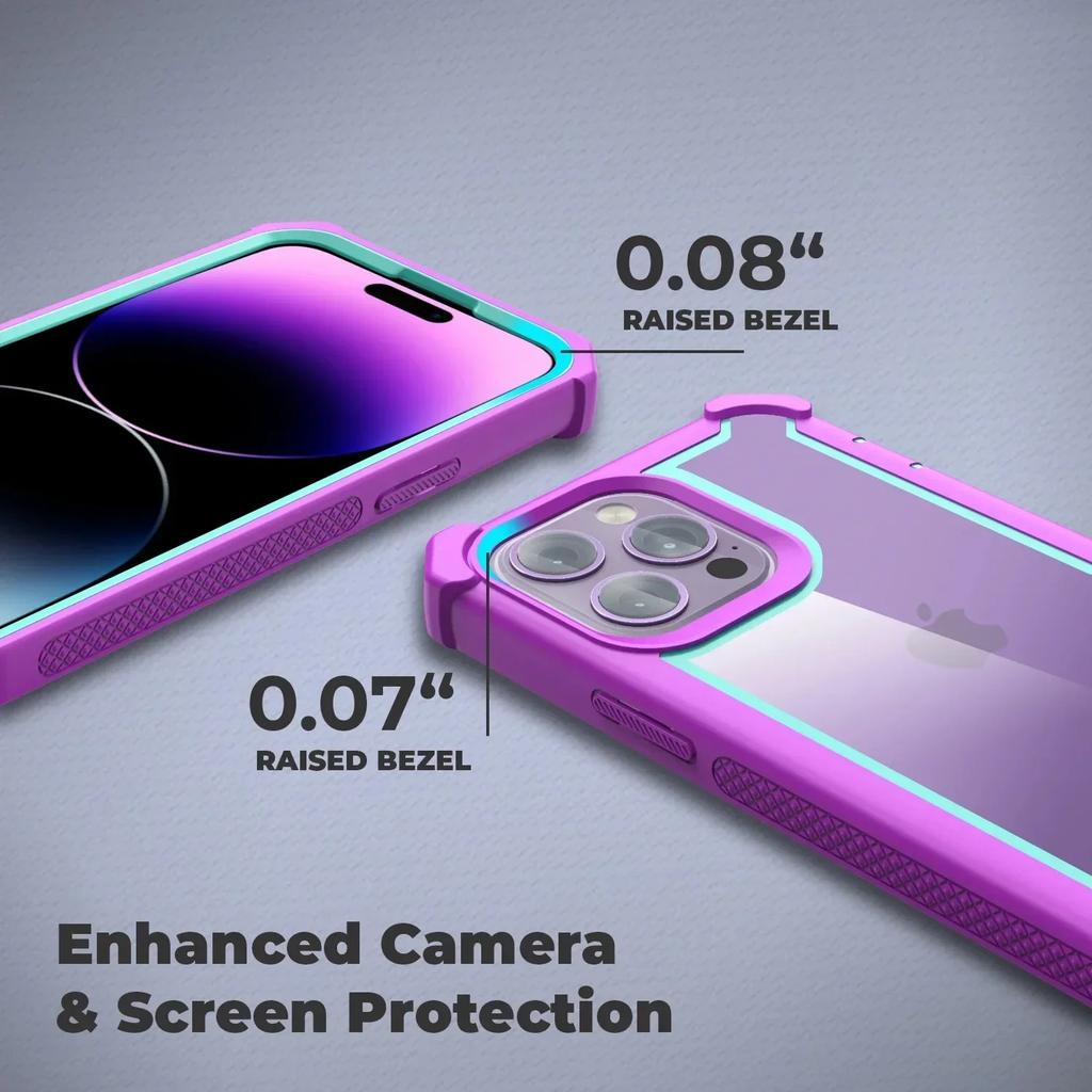 Роскошный прозрачный прочный противоударный защитный чехол 2 в 1 для iPhone 17 Air 16 13 12 14 15 Pro Max Plus бронированный бампер